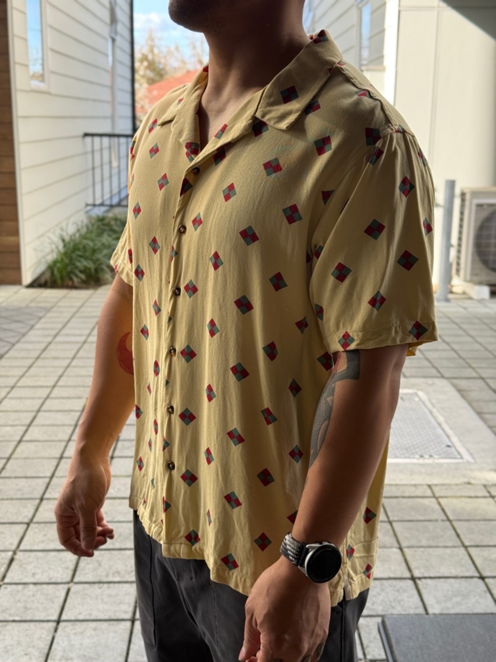 Bogey Boys "The Rectangle Button Up" Space Rectangle Golf Shirt